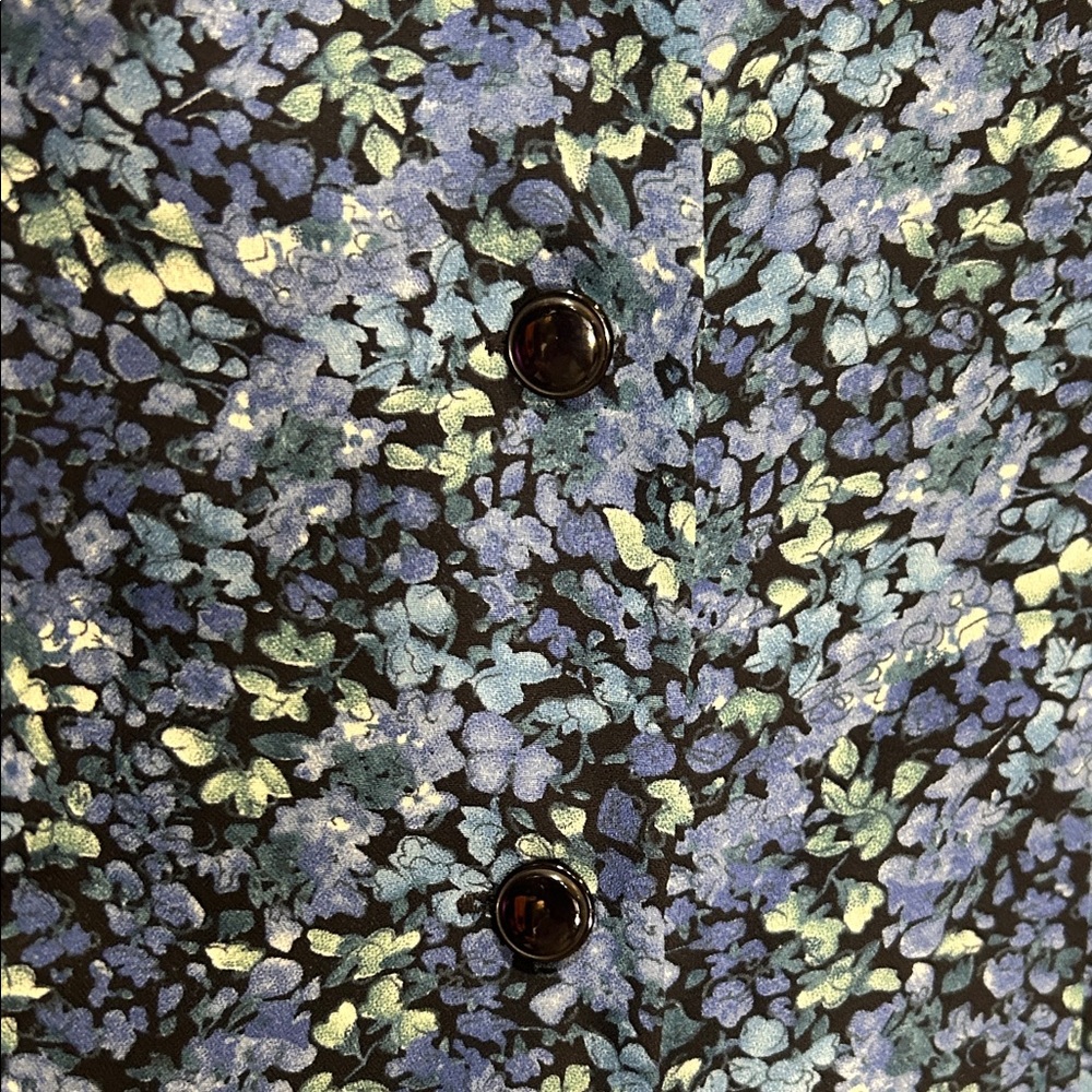 Danny & Nicole Blue Floral 2 piece Dress - Picture 6 of 14